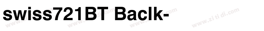 swiss721BT Baclk字体转换